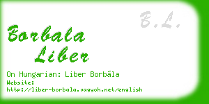 borbala liber business card