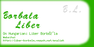 borbala liber business card